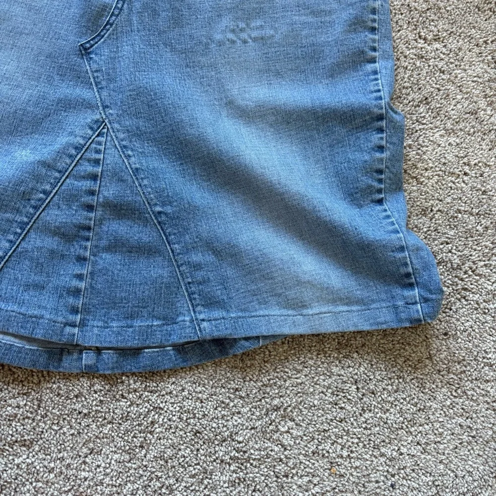 ❤️ Denim Knee Length Skirt Y2K style Old Navy Stretch 16 - Picture 4 of 10